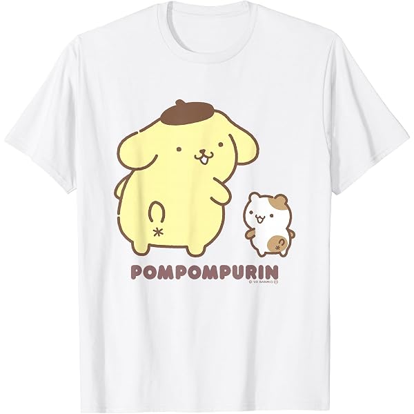 Amazon | ポムポムプリン ジャンプ ライトカラー Tシャツ | Tシャツ
